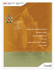  Audit of Administrative Segregation