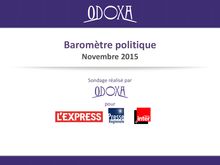 Baromètre politique Odoxa - Novembre 2015