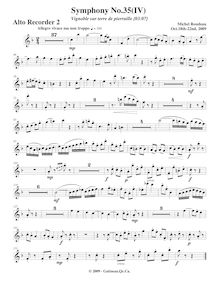 Partition enregistrement  2, Symphony No.35, F major, Rondeau, Michel