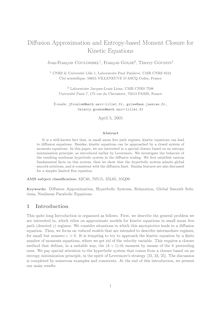 Diffusion Approximation and Entropy based Moment Closure for Kinetic Equations