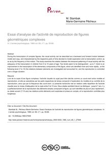 Essai d analyse de l activité de reproduction de figures géométriques complexes - article ; n°1 ; vol.69, pg 55-66
