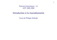 Introduction `a la macroéconomie