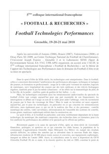Football Technologies Performances