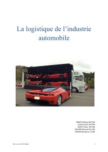 La logistique de l industrie automobile