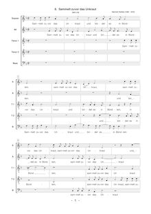 Partition complète [Original key], Geistliche Chor-Music, Op.11
