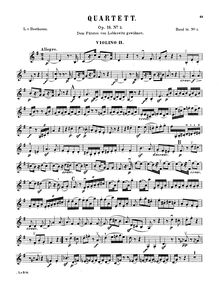 Partition violon 2, corde quatuor No.2, Op.18/2, G Major, Beethoven, Ludwig van par Ludwig van Beethoven