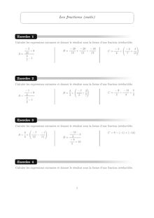Accompagnement personnalisé, Probabilités Fractions (2)