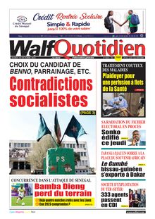 Walf Quotidien N° 9458 - du mardi 10 Octobre 2023