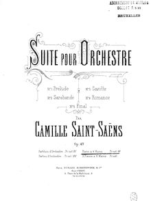 Partition complète, Saint-Saëns, Camille par Camille Saint-Saëns