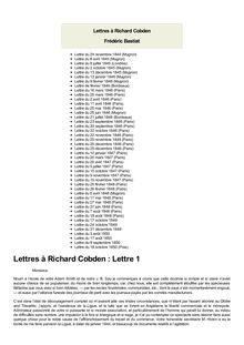 Lettres à Richard Cobden