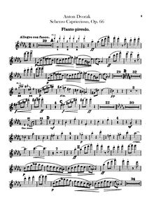 Partition Piccolo, Scherzo capriccioso, D♭ major, Dvořák, Antonín