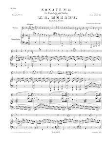 Partition de piano, violon Sonata, Violin Sonata No.25