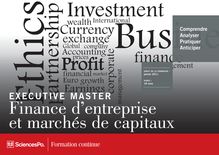 Executive Master - Finance d entreprise et marchés de capitaux