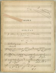 Partition violon 1 , partie, Sextet, Op.24, Sextet for 2 Violins, Clarinet, Viola, and 2 Cellos, Op.24