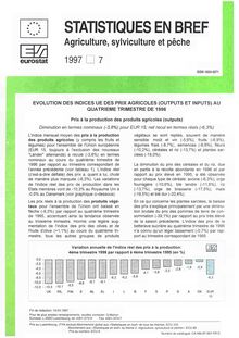 Évolution des indices UE des prix agricoles (outputs et inputs) au quatrième trimestre de 1996