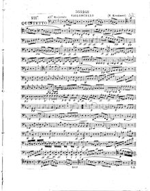 Partition violoncelle, quintette pour flûte et cordes, Op.94, D minor