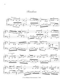 Partition , Rondeau, Pièces de clavecin, Du Phly, Jacques par Jacques Du Phly