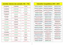 Calendrier 2014 2015 compact