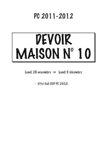 PC DEVOIR MAISON N° Lundi janvier Lundi janvier Table induction CCP PC