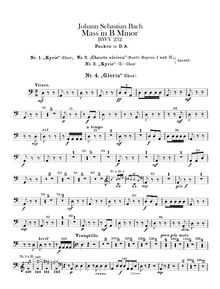 Partition timbales, Mass en B minor, The Great Catholic Mass, B minor