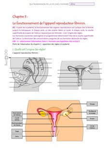 Cours sur le fonctionnement de l appareil reproducteur féminin - SVT quatrième
