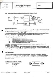 Systèmes asservis industriels 2001 Ingénierie et Management de Process Université de Technologie de Belfort Montbéliard