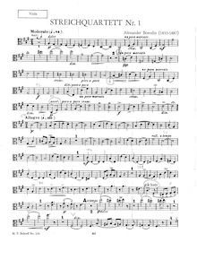 Partition viole de gambe, corde quatuor No.1 en A Major, On a Theme of Beethoven