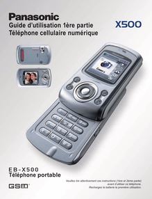 Notice Téléphone portable Panasonic Global  X500