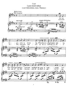 Partition complète (S.317), Lasst mich ruhen, Liszt, Franz