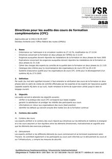 Audit-Richtlinien WAB-Kurse franz