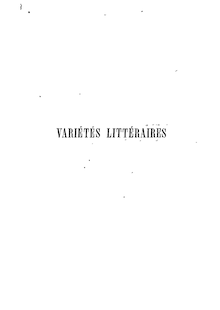 Variétés littéraires / E. Caro,...