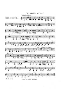 Partition trompette (Clarino) 2, Offertorium de tempore, Si consistant adversum me castra