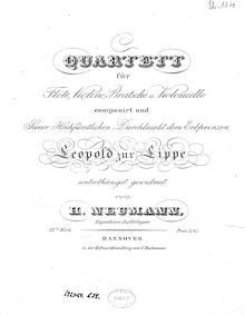 Partition parties complètes, flûte quatuor, Neumann, Heinrich