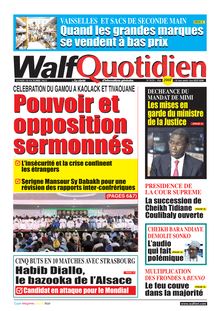 Walf Quotidien n°9159 - Du lundi 10 octobre 2022