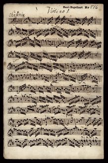 Partition violons I, Sinfonia, D major, Iversen, Johannes Erasmus par Johannes Erasmus Iversen