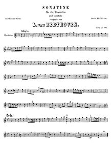 Partition complète et , partie, Sonatina pour mandoline et clavecin, WoO 43a