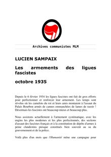 LUCIEN SAMPAIX Les armements des ligues fascistes octobre 1935