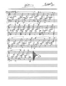 Partition complète (manuscript), Piece, Piece to improve arpeggio ; Etude