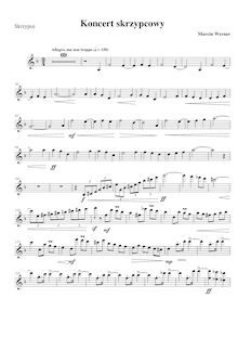 Partition Piano, violon Concerto No.1, D minor, Werner, Marcin