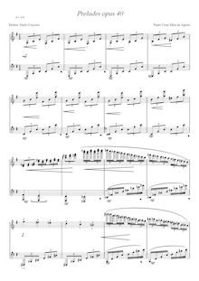 Partition No.1 en E minor, préludes, La nuit, Maia de Aguiar, Paulo Cesar