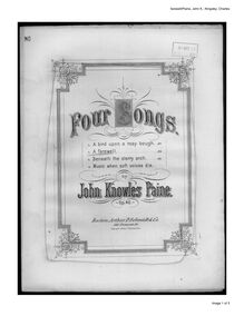 Partition No.2: A Farewell, 4 chansons, Op.40, Paine, John Knowles