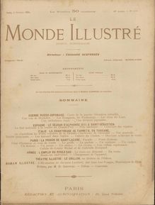 LE MONDE ILLUSTRE  N° 2480 du 08 octobre 1904