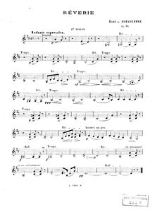 Partition violons II, Rêverie, Op.55, Boisdeffre, René de