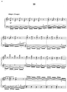 Partition Etude No.10 en C major, 15 Etudes de Virtuosité, 15 Virtuosity Studies
