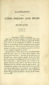 Partition Notes ou Illustrations on pour chansons (vol.5), pour Scots Musical Museum