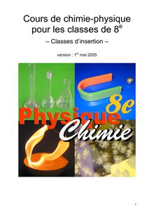 Cours de chimie-physique pour les classes de 8e