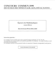 Enstim 1999 mathematiques mathematiques 1999