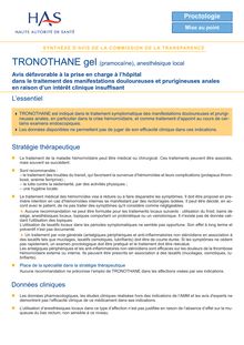 TRONOTHANE - Synthèse d avis TRONOTHANE - CT-8705