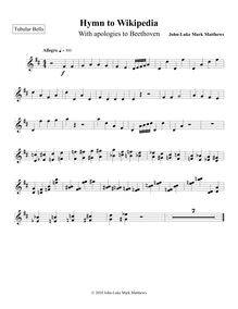 Partition Tubular Bells, Hymn to Wikipedia, D major, Matthews, John-Luke Mark