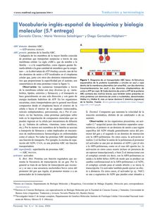 Vocabulario inglés-español de bioquímica y biología molecular (5.ª entrega)